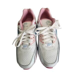 Nike Air max Girls 6Y/ Womens 7-7.5 pink/blue/silver athletic pics for condition